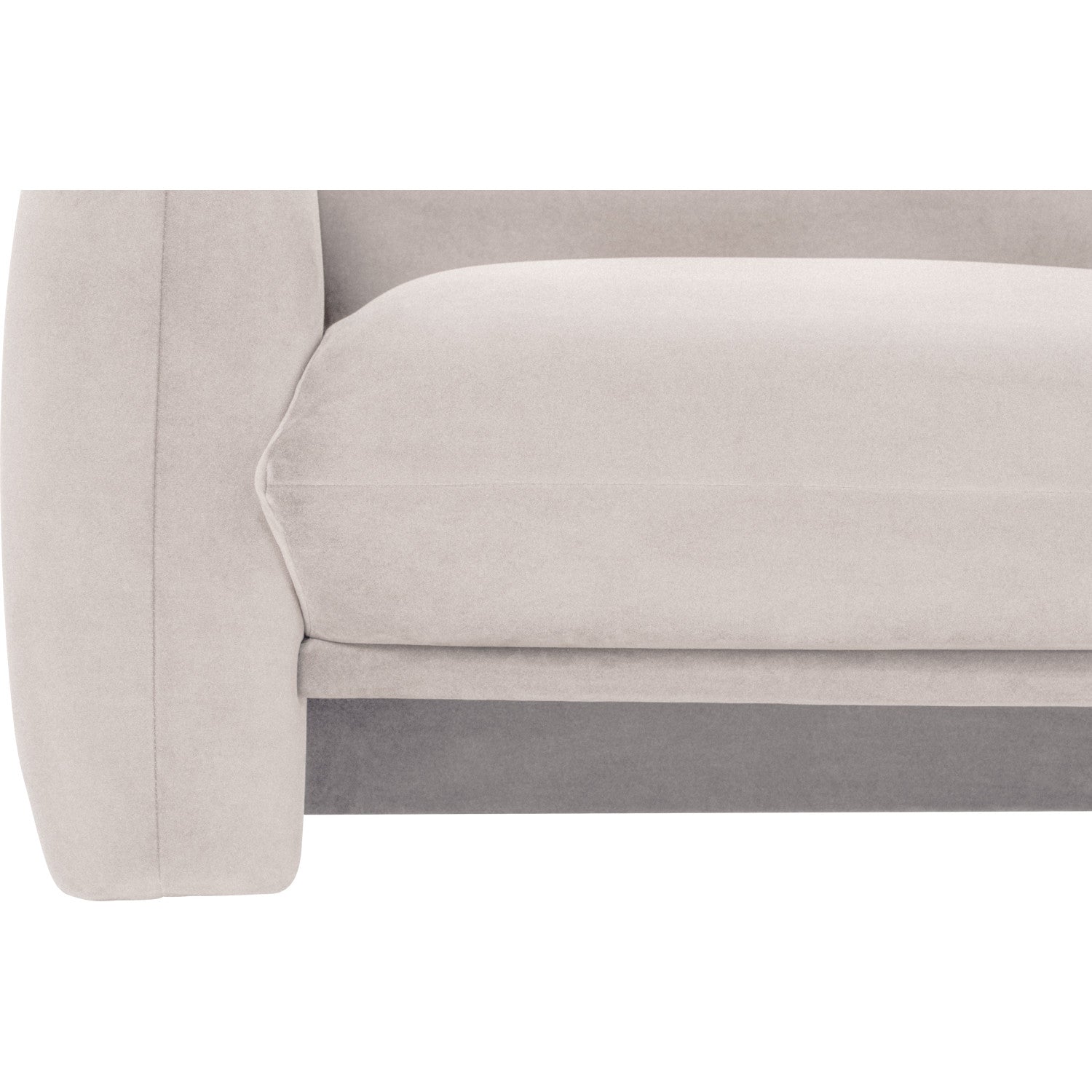 Holden 1 seater sofa in Grey Mist colour Mohair fabric (Pet Friendly Fabric)