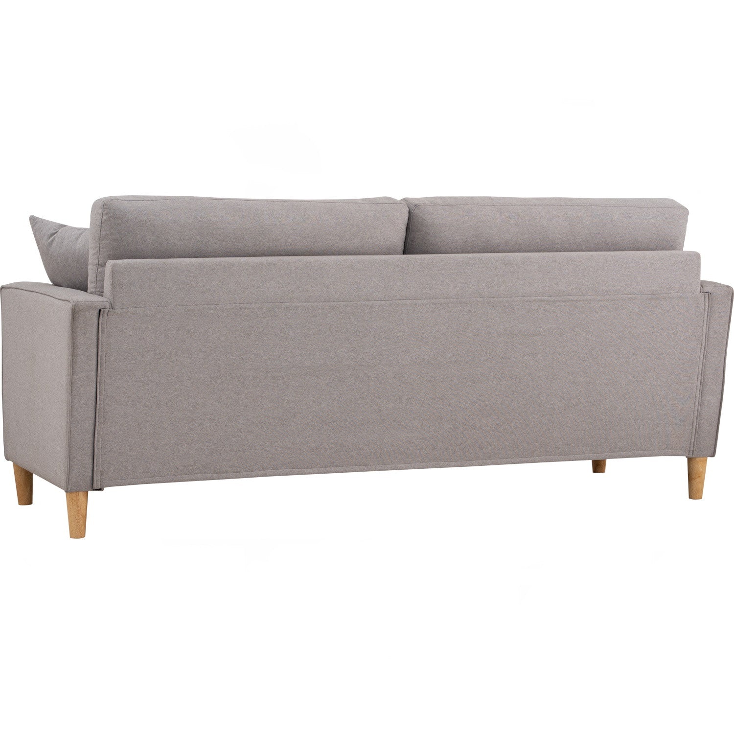 Slavia 3 seater sofa with Natural colour leg, Light Grey colour Meadow fabric
