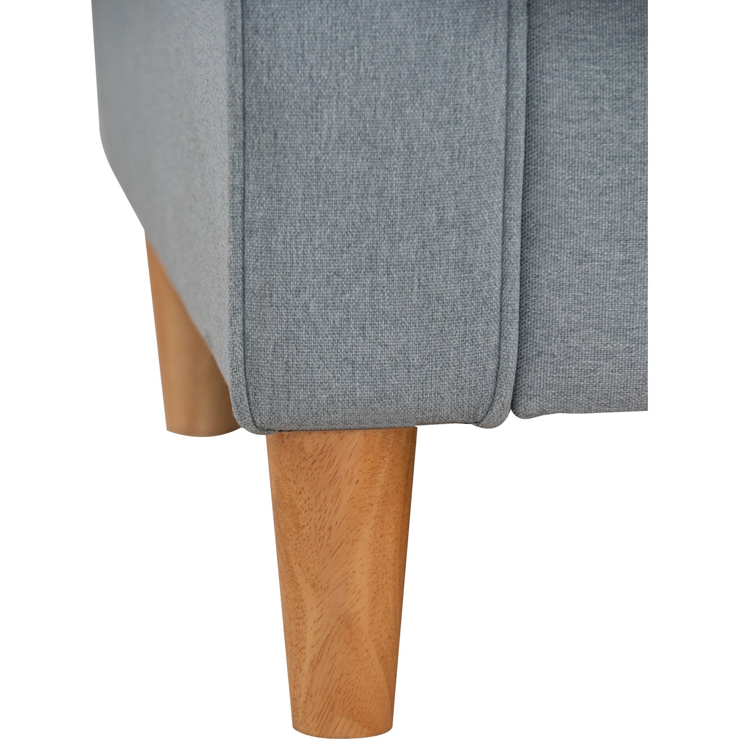 Slavia 2 seater sofa with Natural colour leg, Light Blue colour Meadow fabric