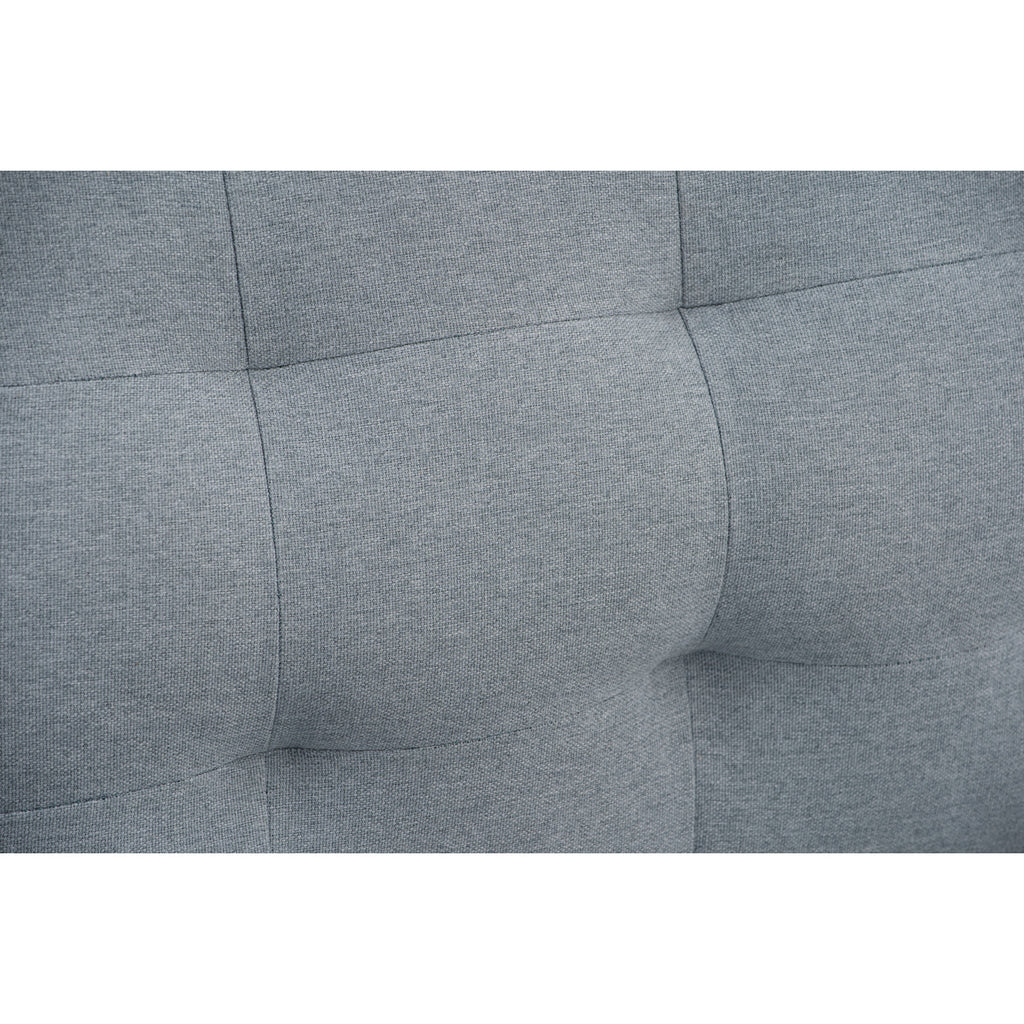 Slavia 3 seater sofa with Natural colour leg, Light Blue colour Meadow fabric.