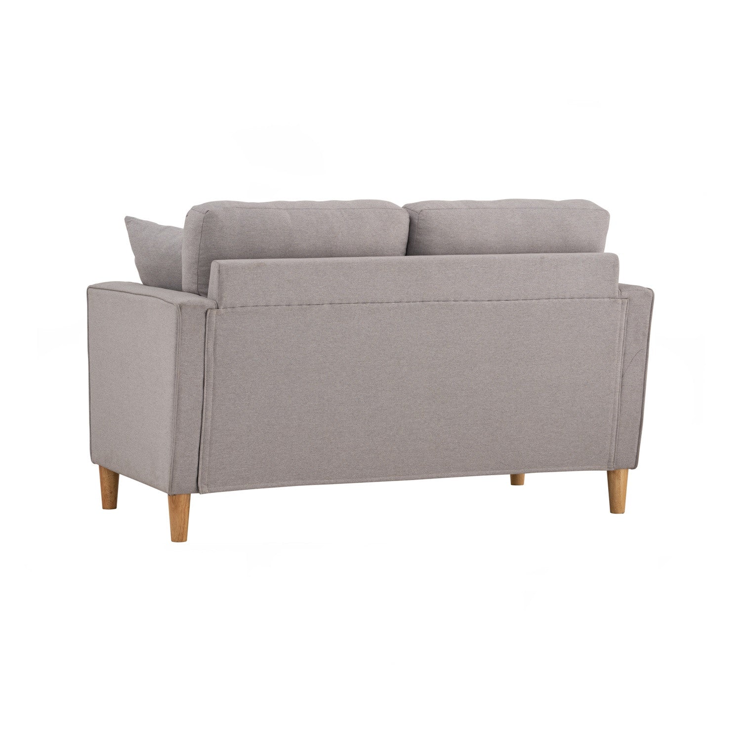 Slavia 2 seater sofa with Natural colour leg, Light Grey colour Meadow fabric.