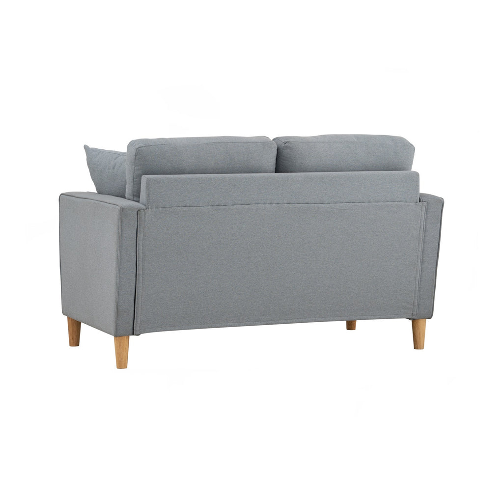 Slavia 2 seater sofa with Natural colour leg, Light Blue colour Meadow fabric