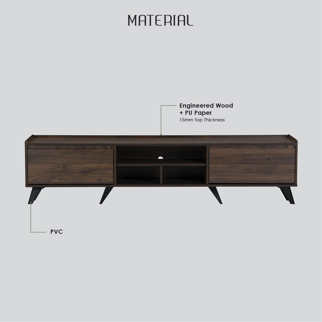 Maxton 1.8m tv cabinet in Cocoa colour