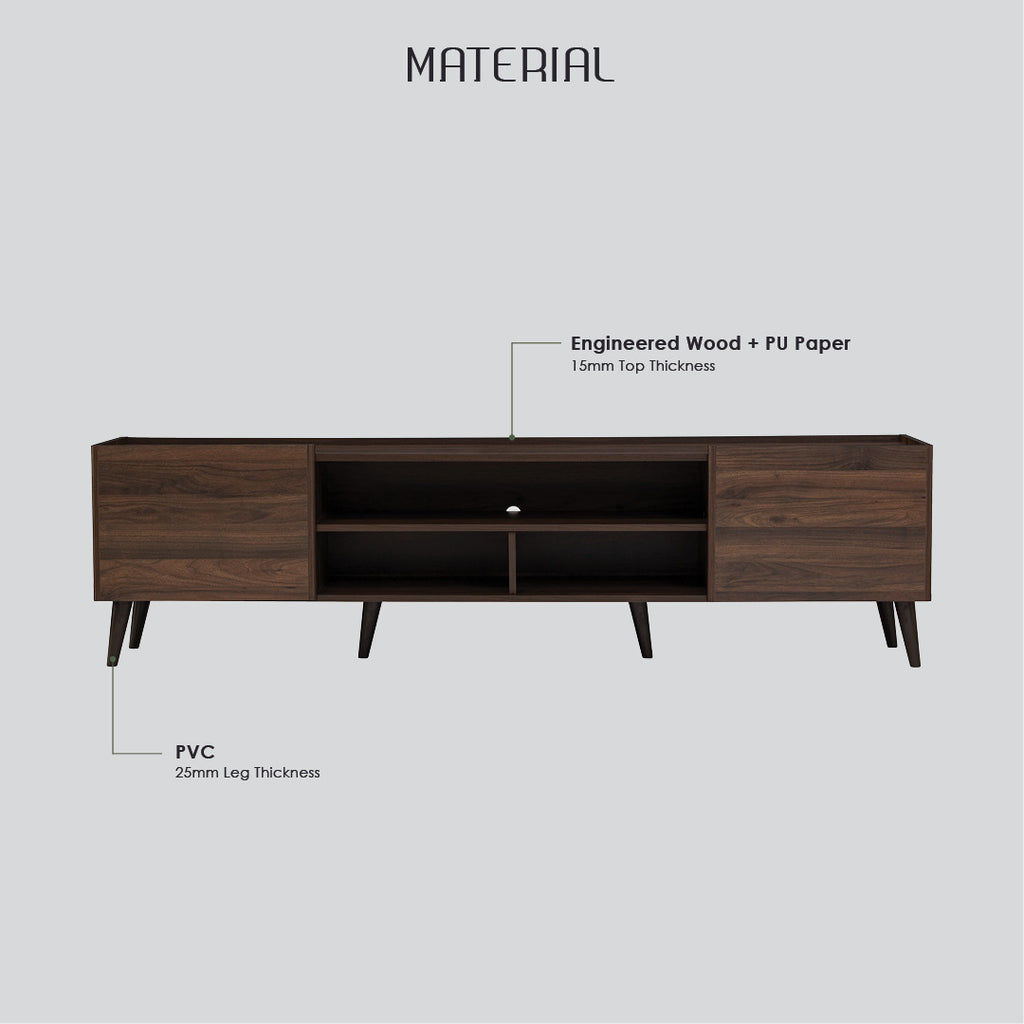 Inglewood 1.8m tv cabinet in Columbia colour