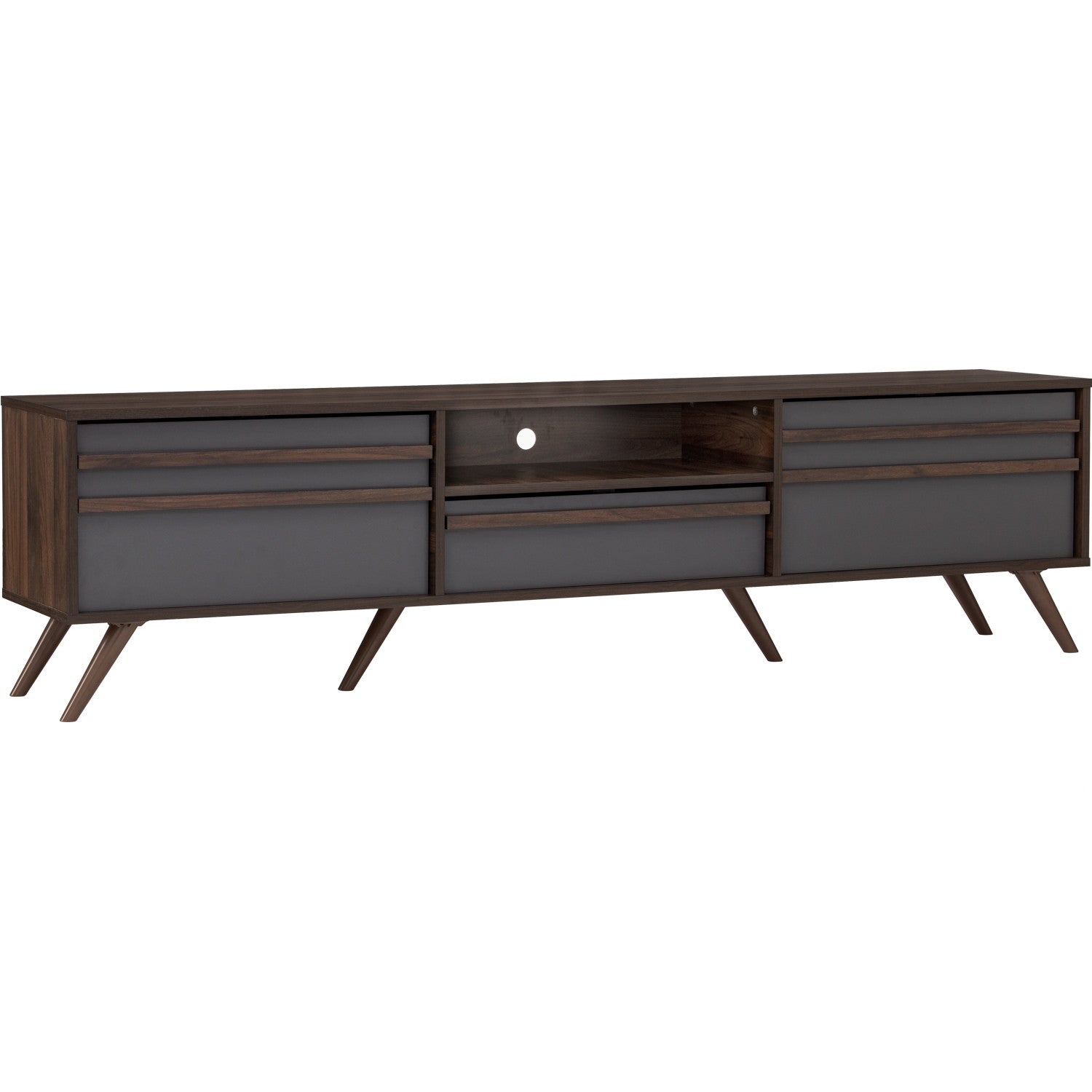 Blackburn 1.8m tv cabinet in Columbia colour, Dark Grey colour drawer