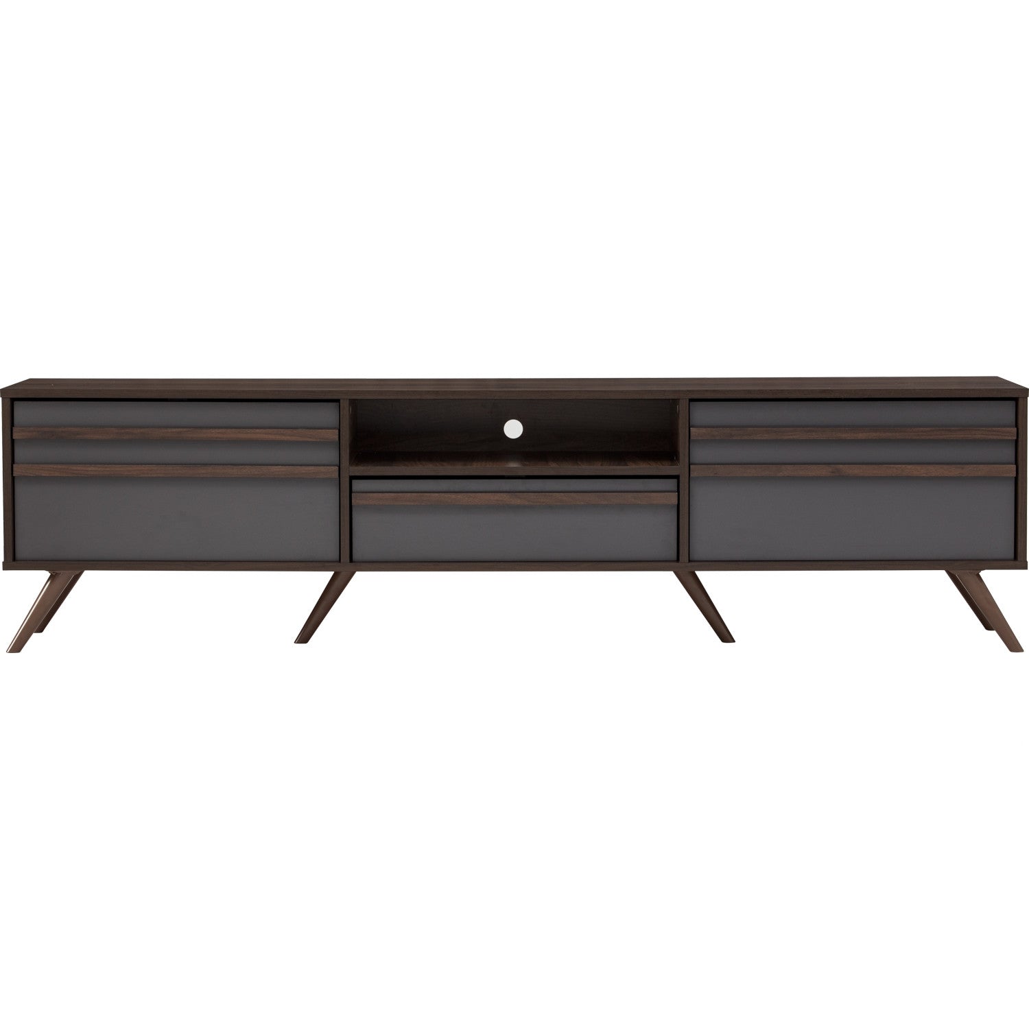 Blackburn 1.8m tv cabinet in Columbia colour, Dark Grey colour drawer