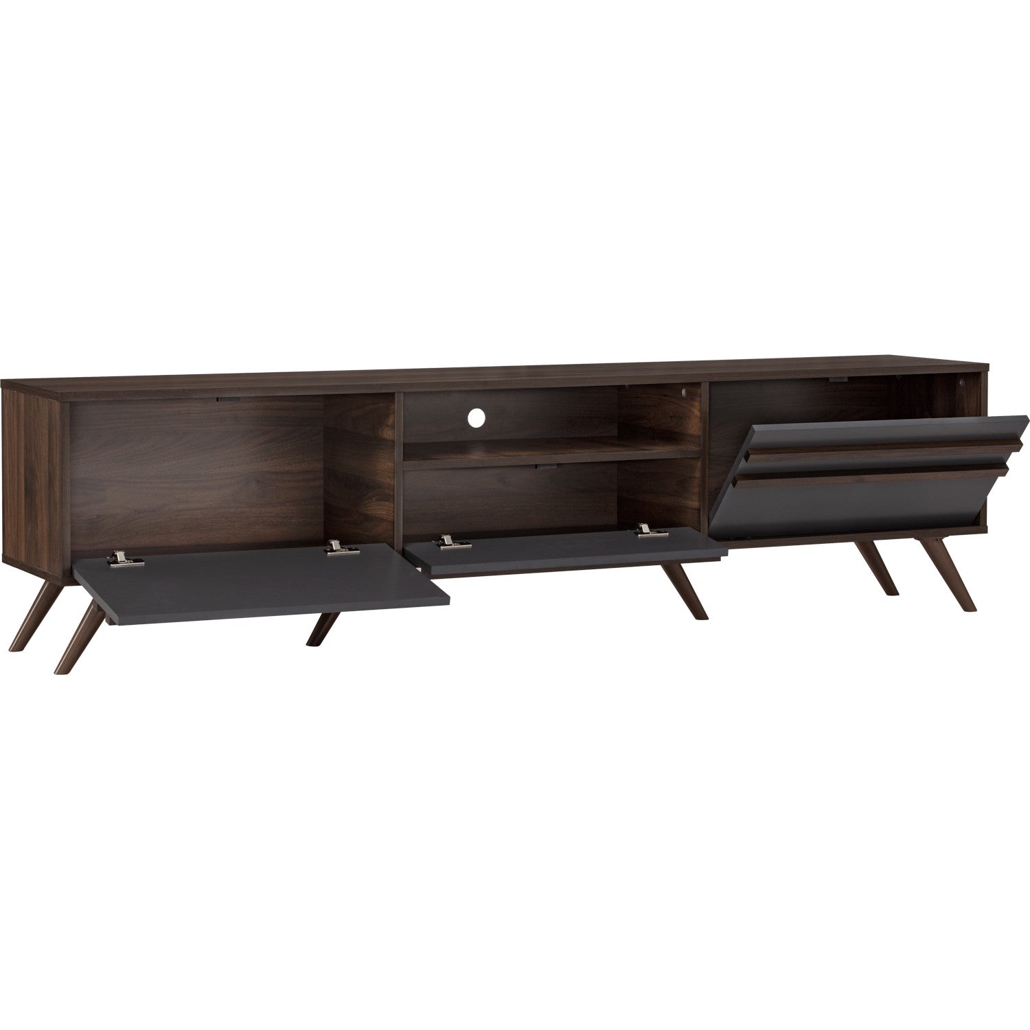 Blackburn 1.8m tv cabinet in Columbia colour, Dark Grey colour drawer