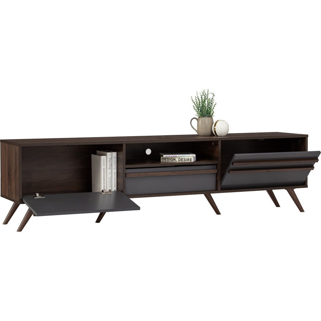 Blackburn 1.8m tv cabinet in Columbia colour, Dark Grey colour drawer