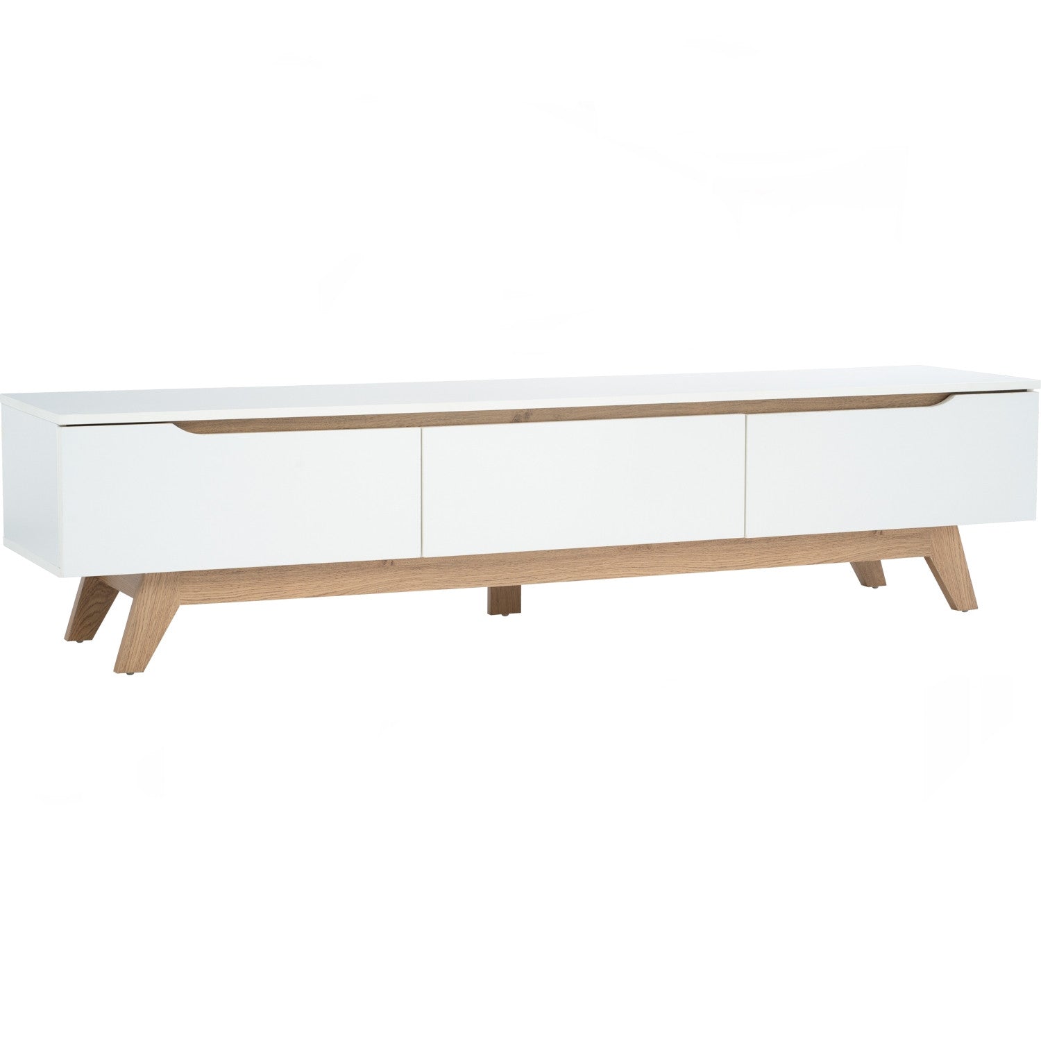 Mando 1.8m tv cabinet in Oak colour leg, White colour top (MB paper).
