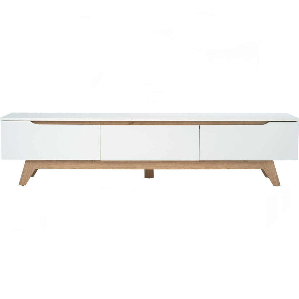 Mando 1.8m tv cabinet in Oak colour leg, White colour top (MB paper).