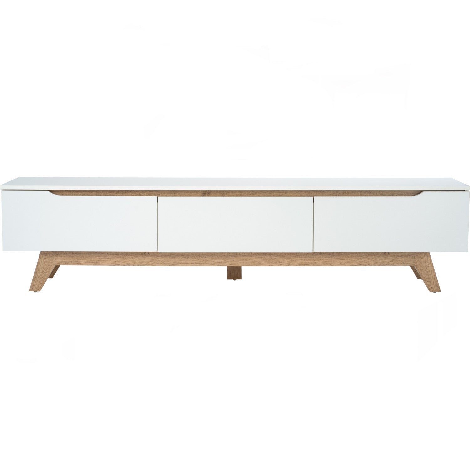 Mando 1.8m tv cabinet in Oak colour leg, White colour top (MB paper).