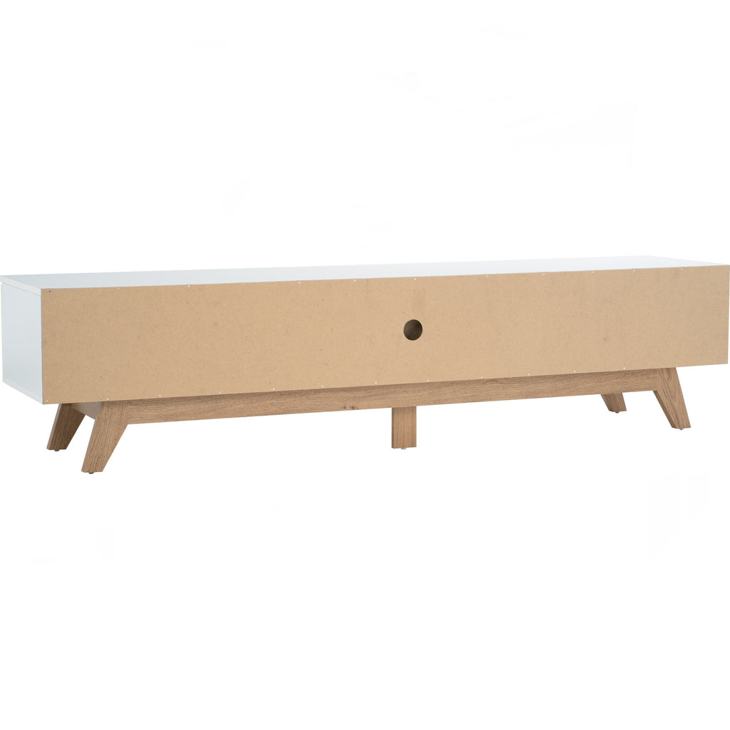Mando 1.8m tv cabinet in Oak colour leg, White colour top (MB paper).