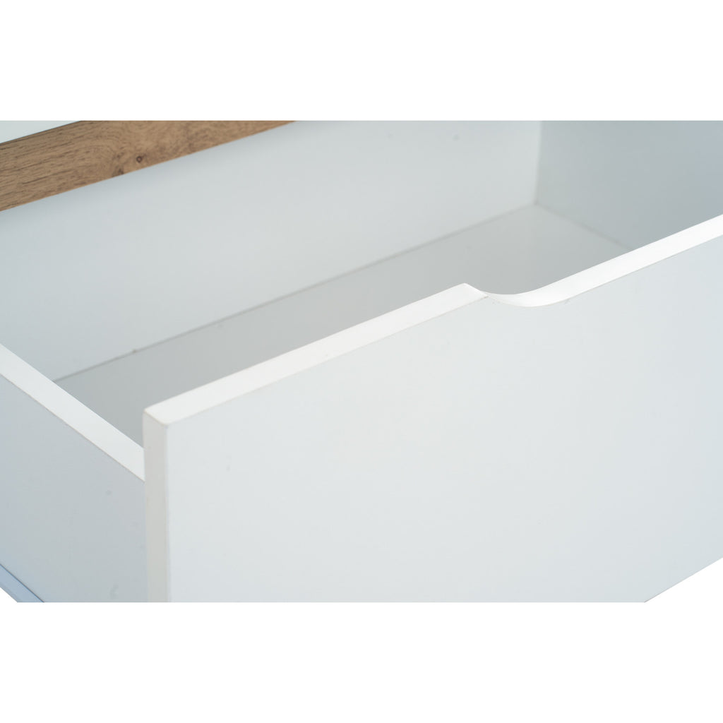 Mando 1.8m tv cabinet in Oak colour leg, White colour top (MB paper).