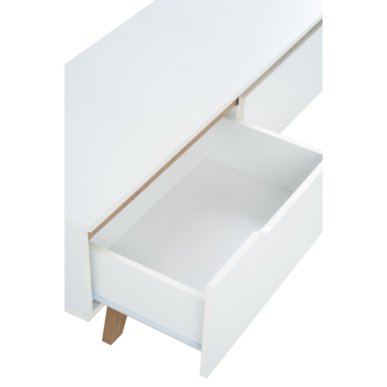 Mando 1.8m tv cabinet in Oak colour leg, White colour top (MB paper).
