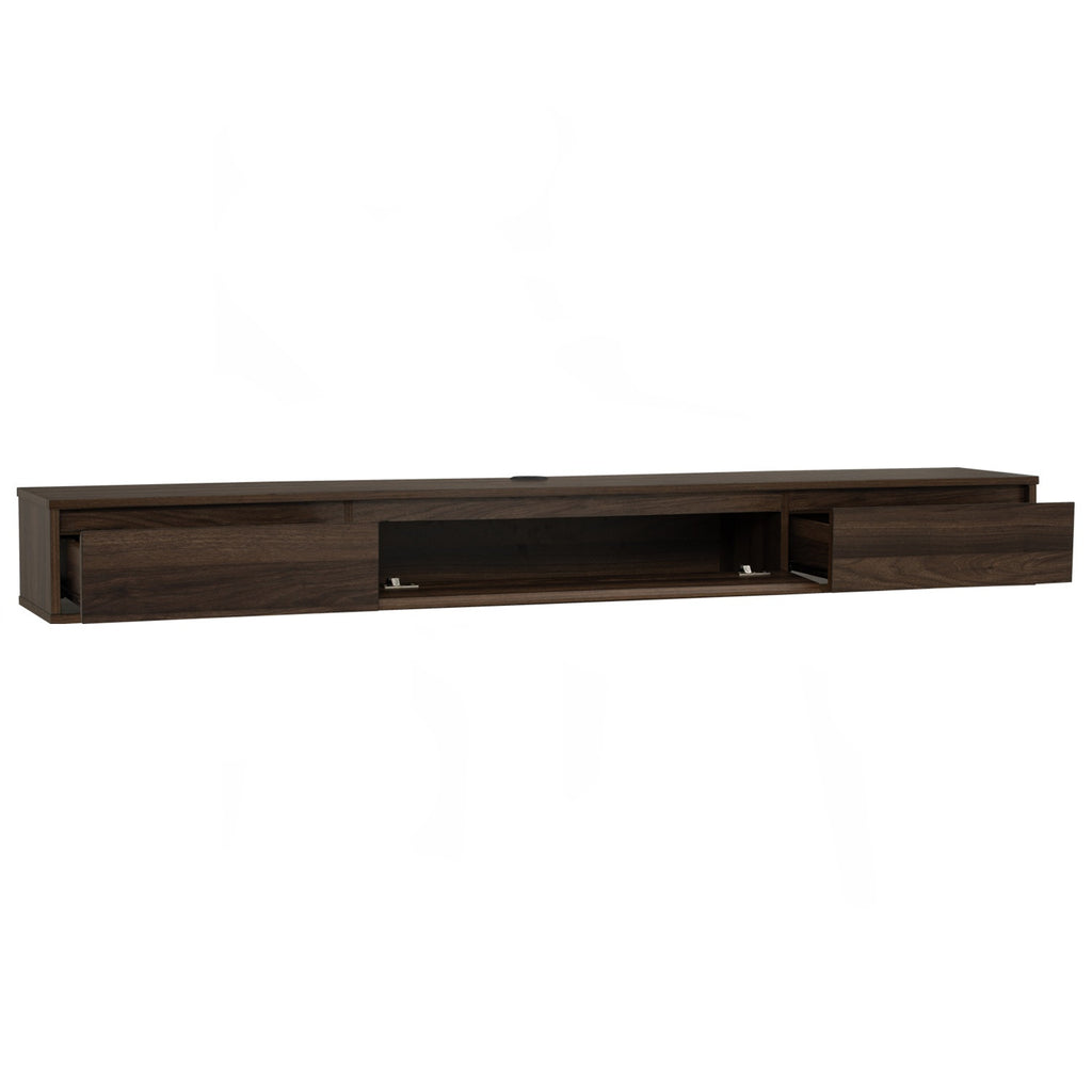 Hirado 1.8m wall tv cabinet in Walnut colour.
