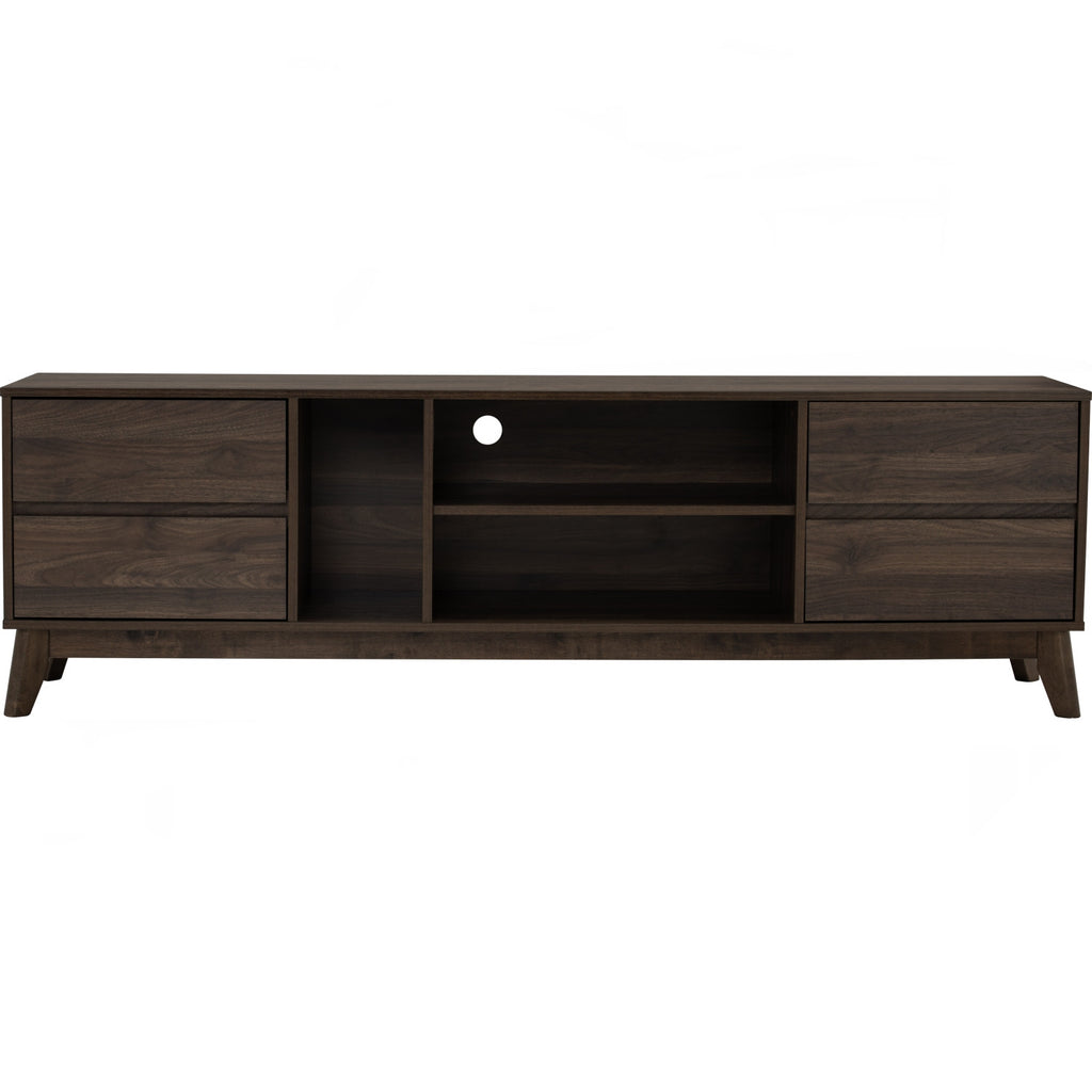 Hirado 1.8m tv cabinet in Cocoa colour leg, Walnut colour top