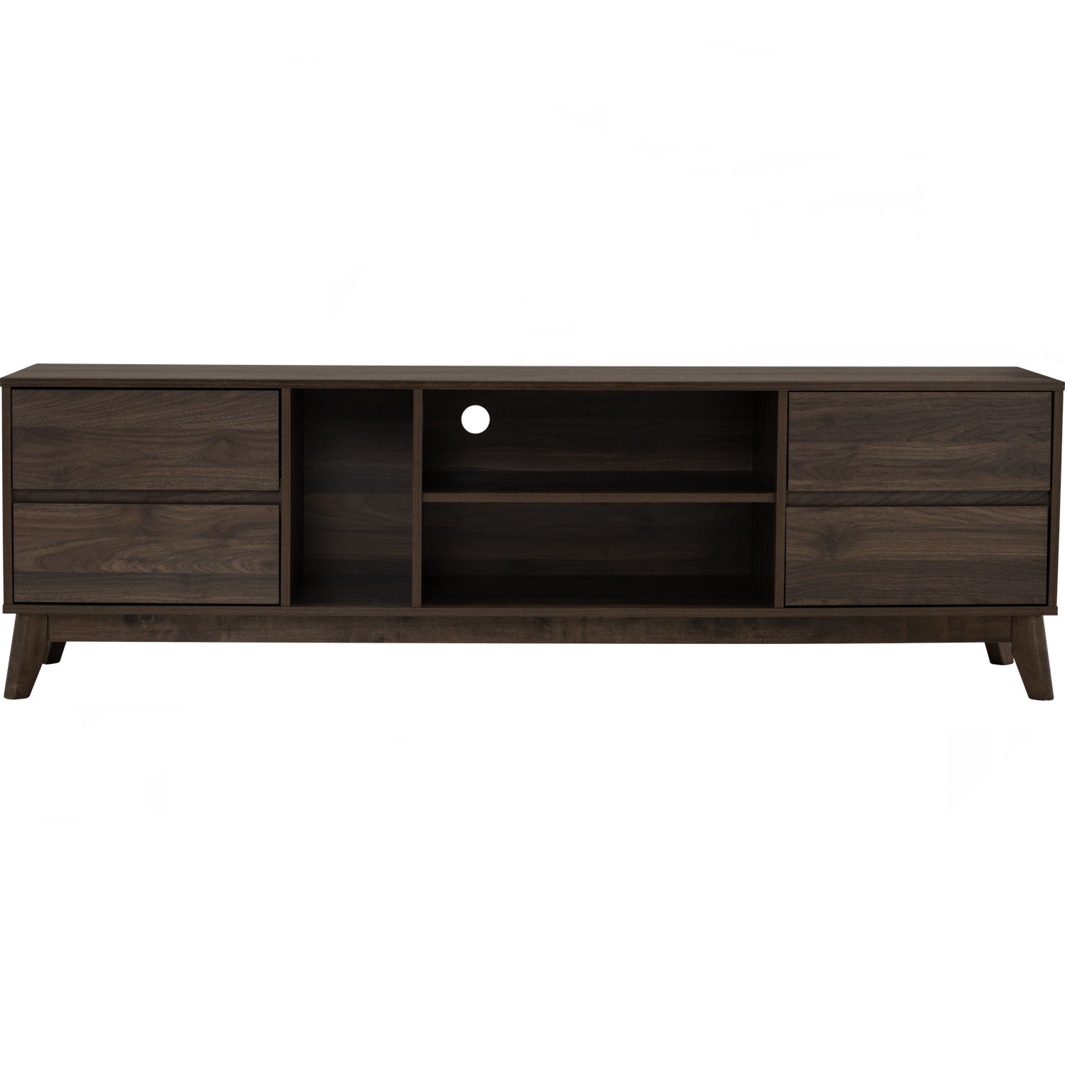Hirado 1.8m tv cabinet in Cocoa colour leg, Walnut colour top