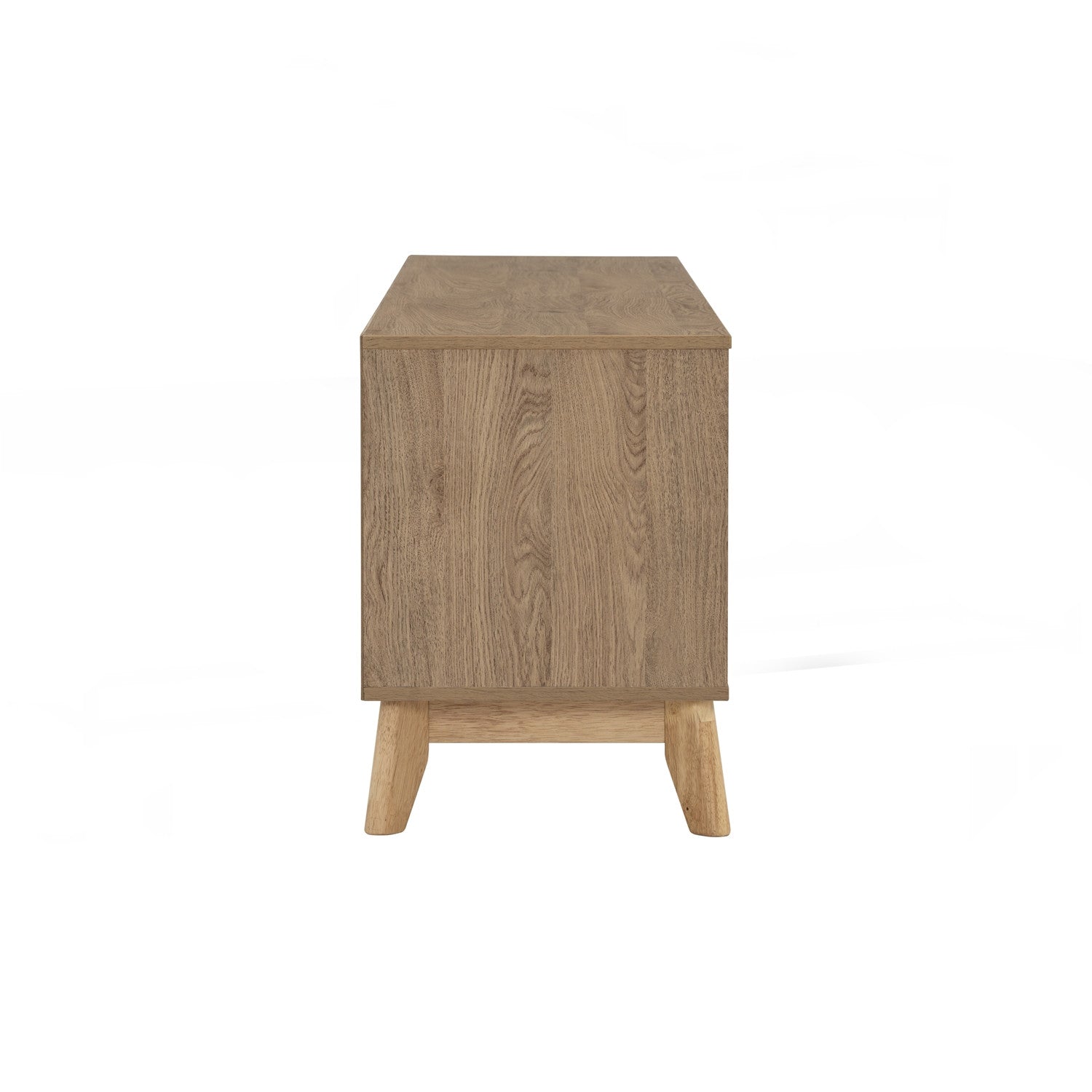 Hirado 1.8m tv cabinet in Natural colour leg, Oak colour top.