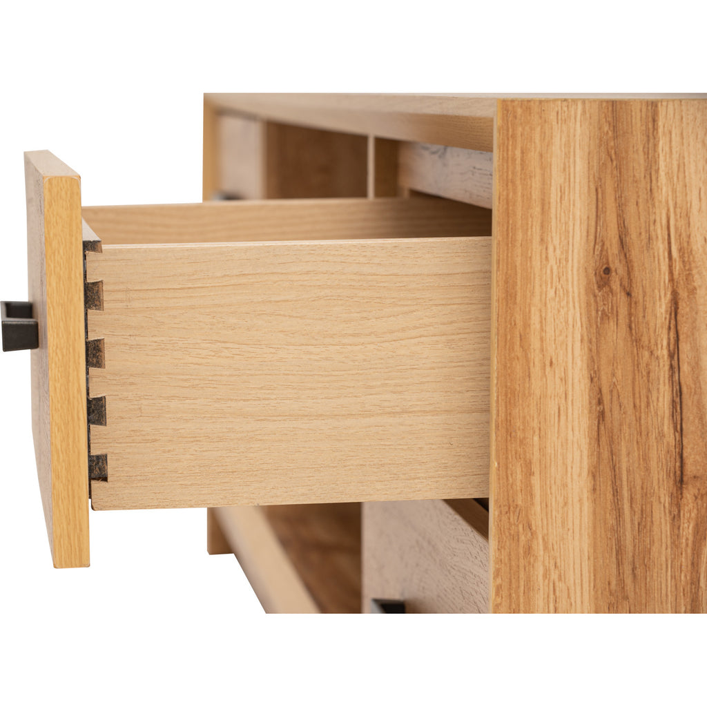 Oregon 1.65m tv cabinet in Wotan Oak colour