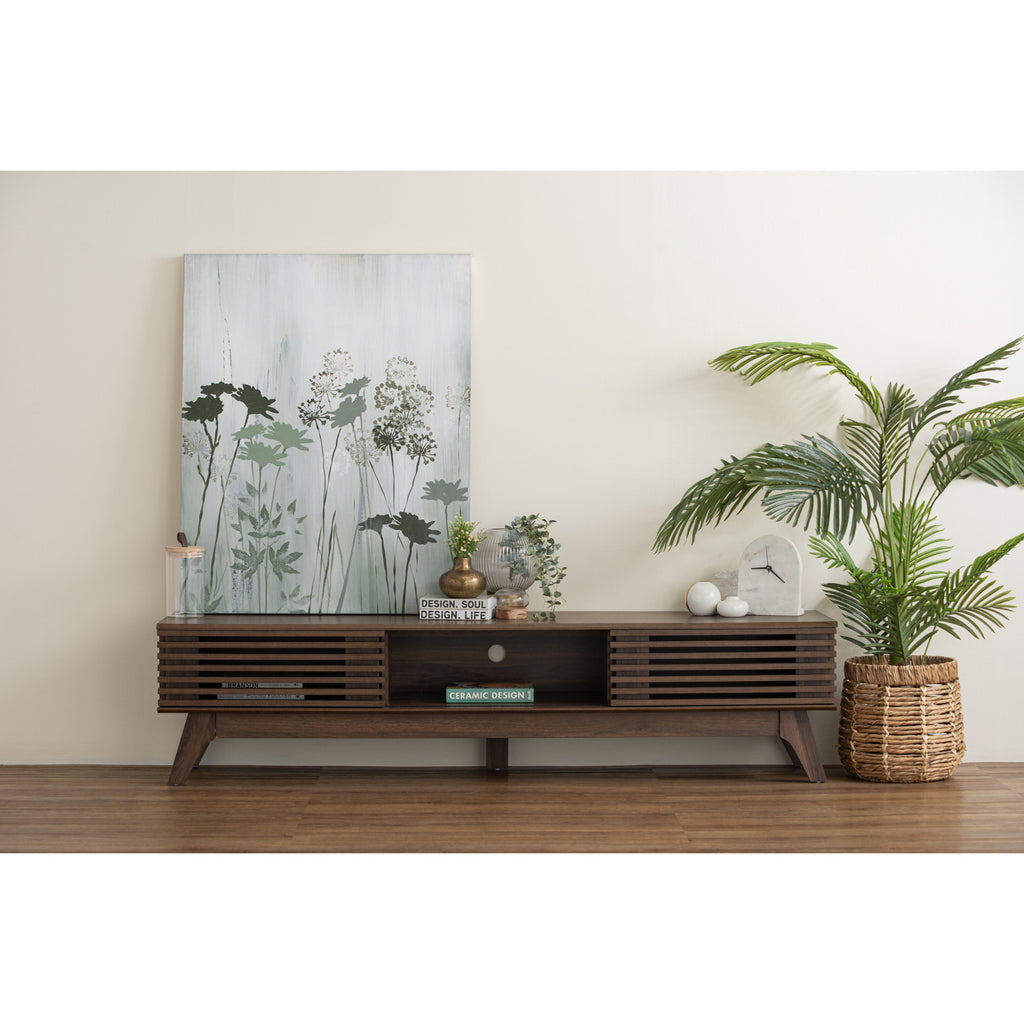 Floro 1.8m tv cabinet in Walnut colour