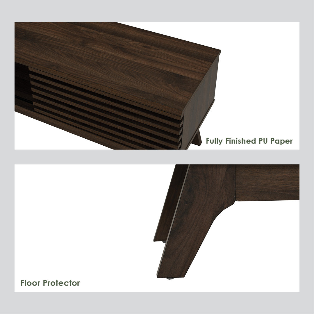 Floro 1.8m tv cabinet in Walnut colour