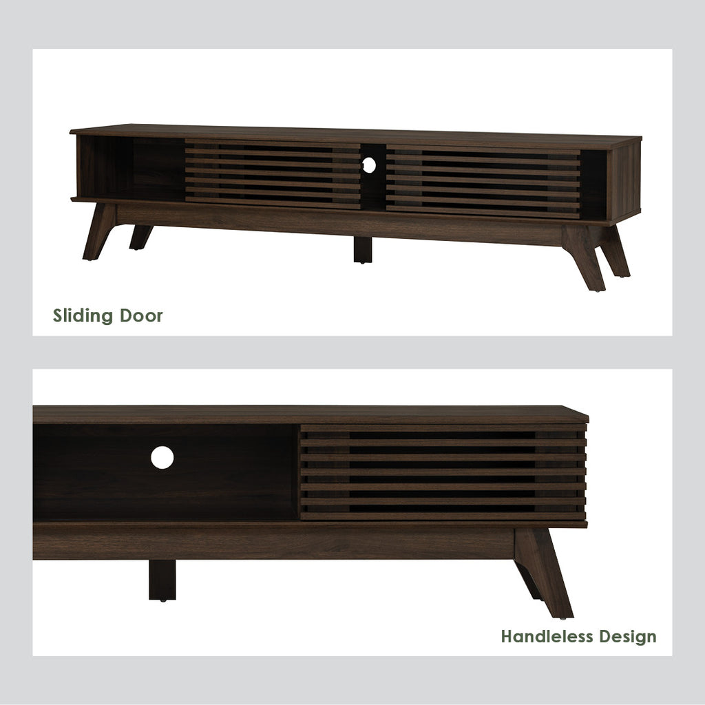 Floro 1.8m tv cabinet in Walnut colour