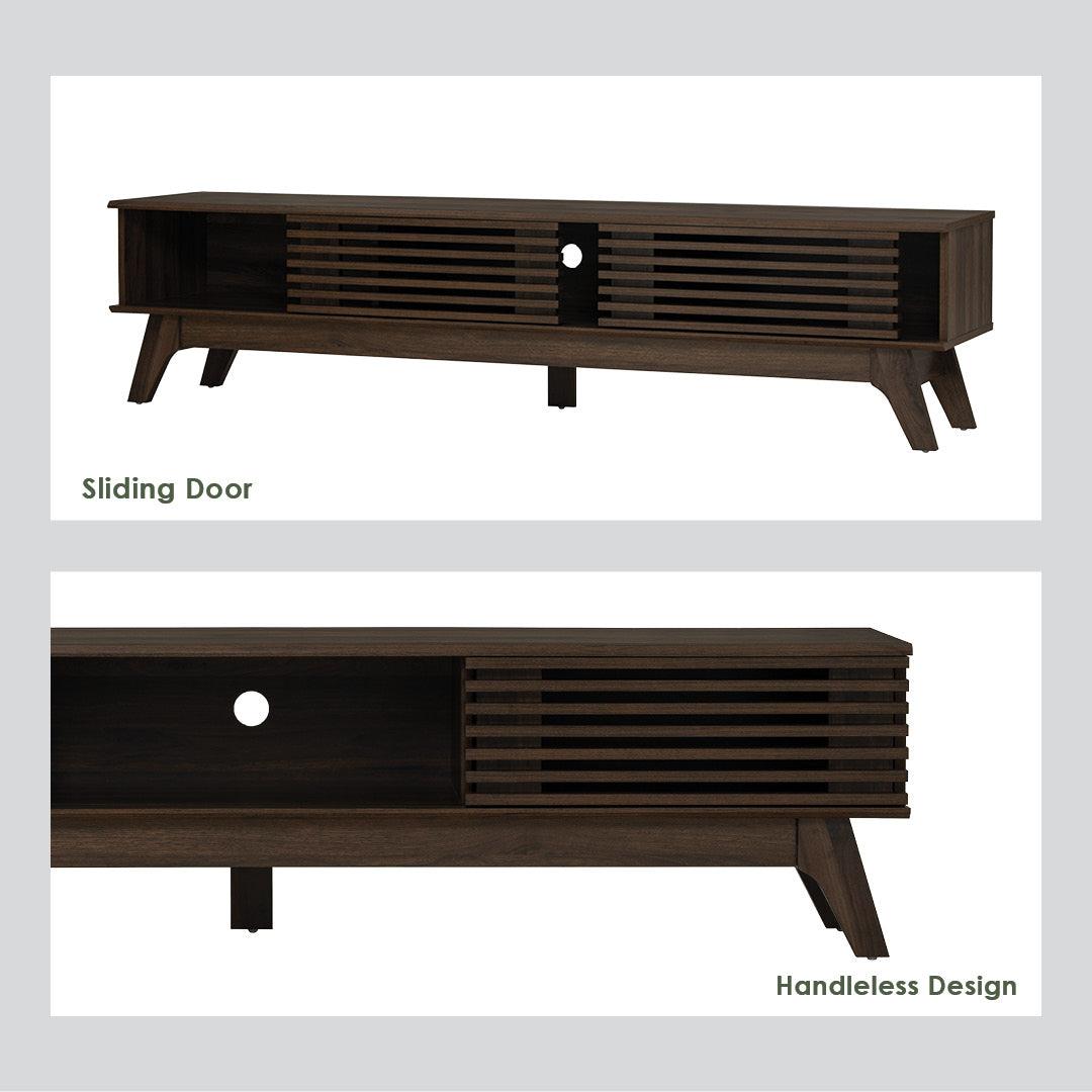 Floro 1.8m tv cabinet in Walnut colour