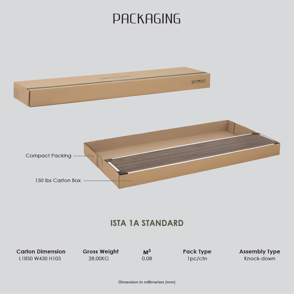 Floro 1.8m tv cabinet in Walnut colour