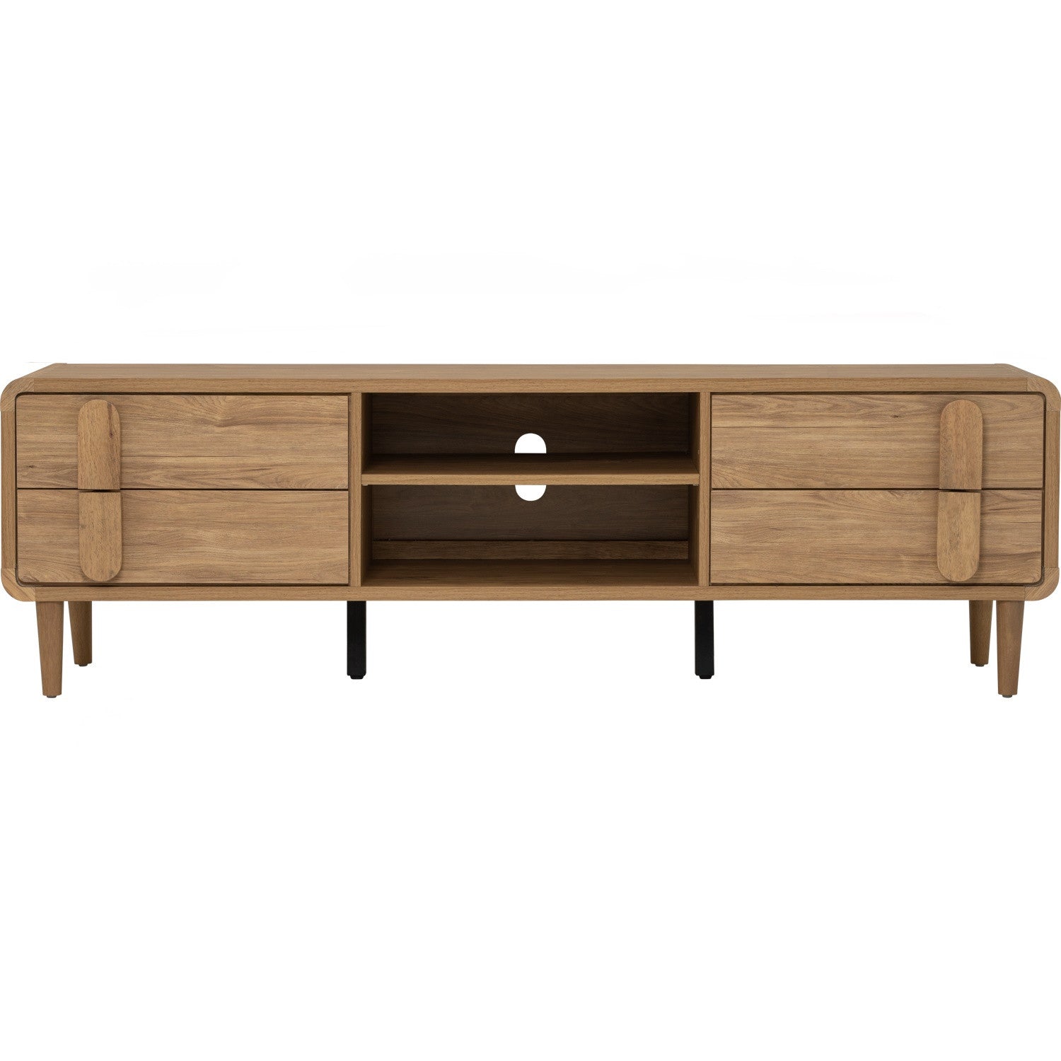 Lome 1.8m tv cabinet in Natural colour leg, Oak colour body.