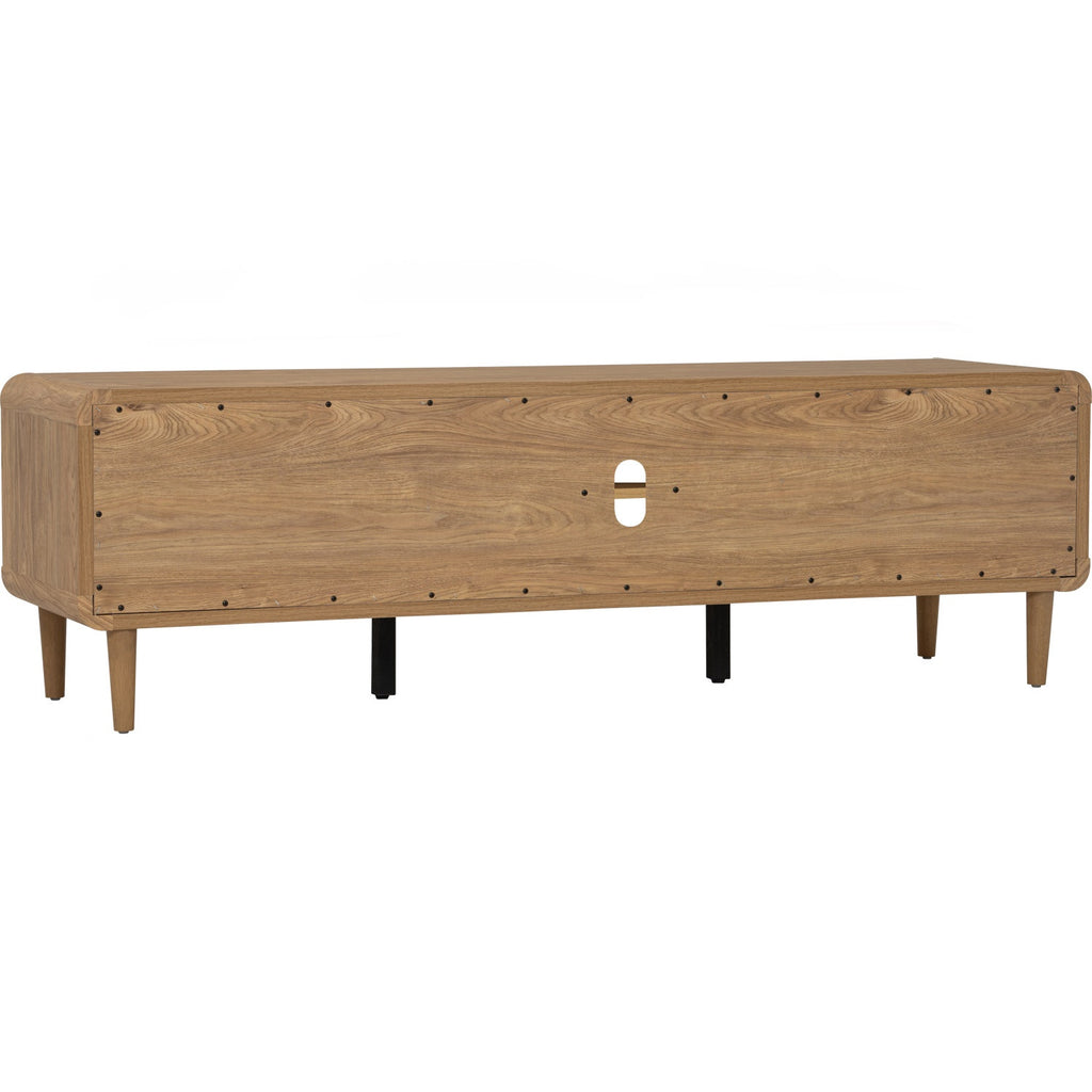 Lome 1.8m tv cabinet in Natural colour leg, Oak colour body.