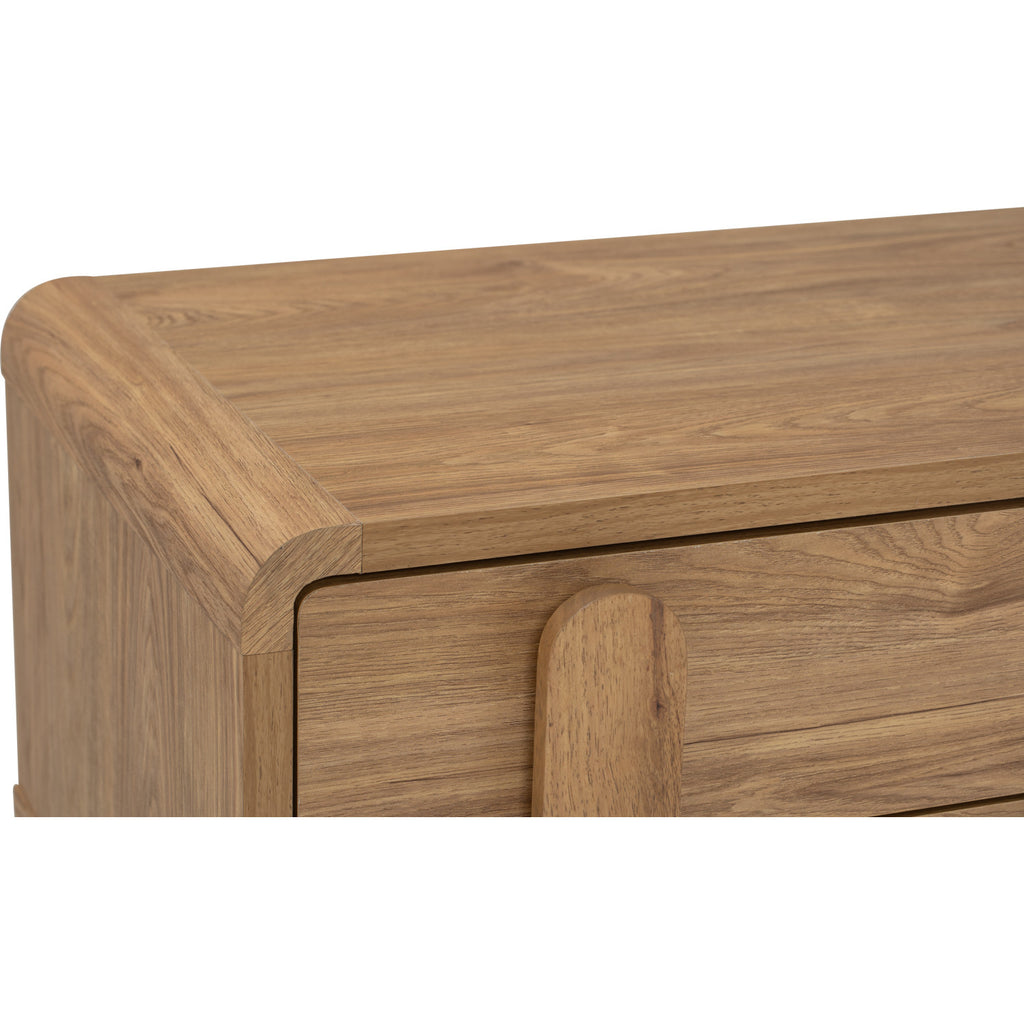 Lome 1.8m tv cabinet in Natural colour leg, Oak colour body.