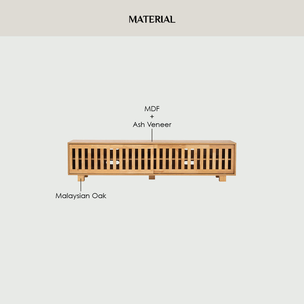 Kyoto 1.8M TV Cabinet in Cocoa colour