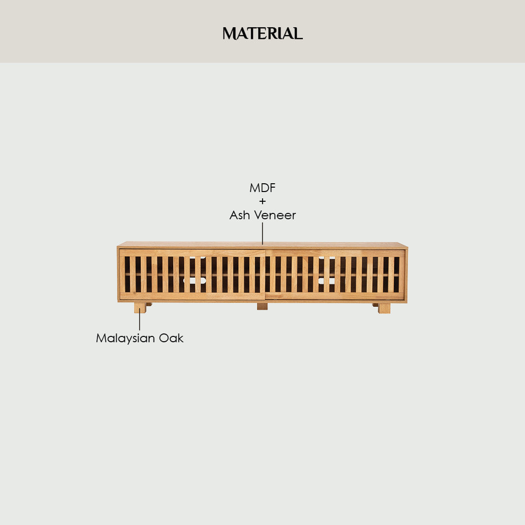 Kyoto 1.8M TV Cabinet in Cocoa colour