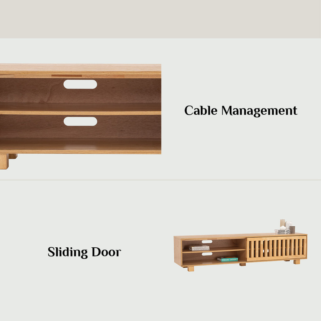 Kyoto 1.8M TV Cabinet in Cocoa colour