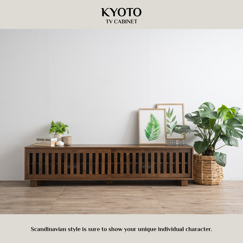 Kyoto 1.8M TV Cabinet in Cocoa colour