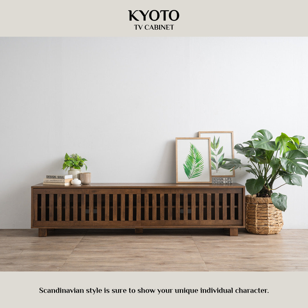 Kyoto 1.8M TV Cabinet in Cocoa colour