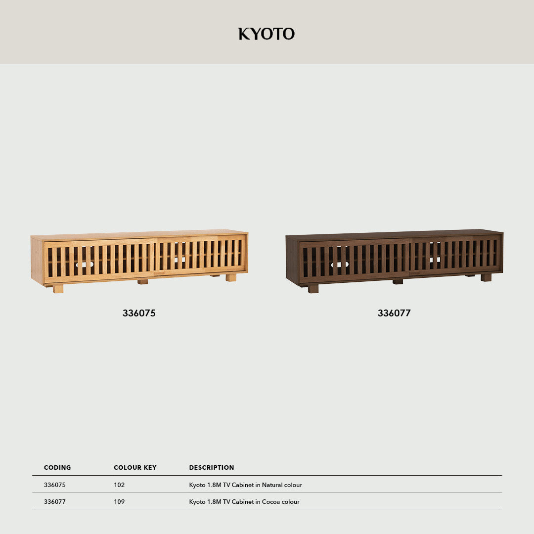 Kyoto 1.8M TV Cabinet in Cocoa colour