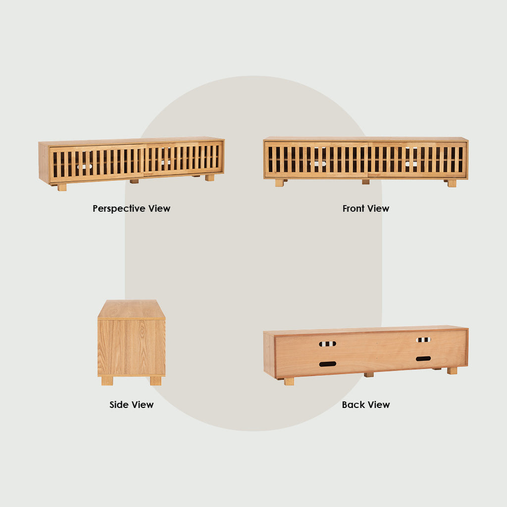 Kyoto 1.8M TV Cabinet in Cocoa colour