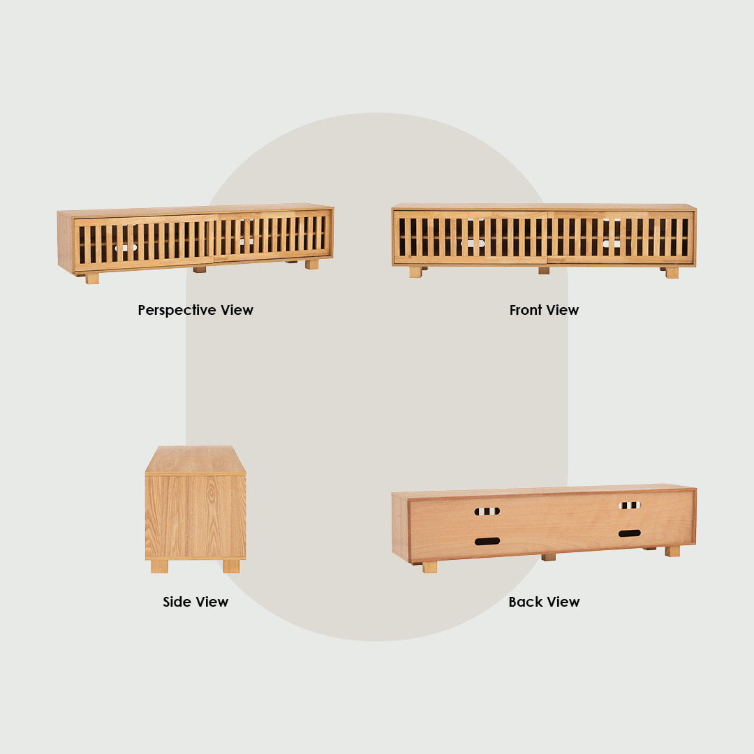 Kyoto 1.8M TV Cabinet in Cocoa colour