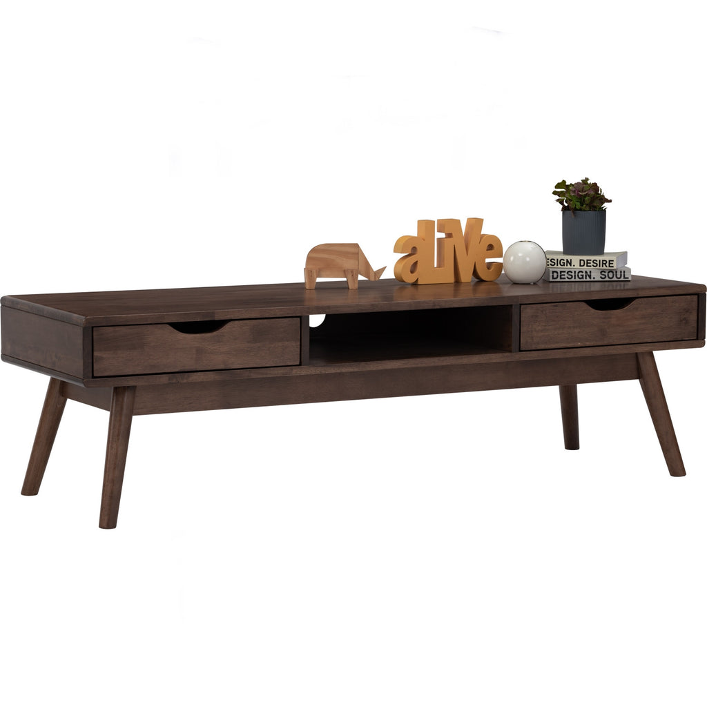 Lamar 1.5M TV Cabinet in Cocoa colour.