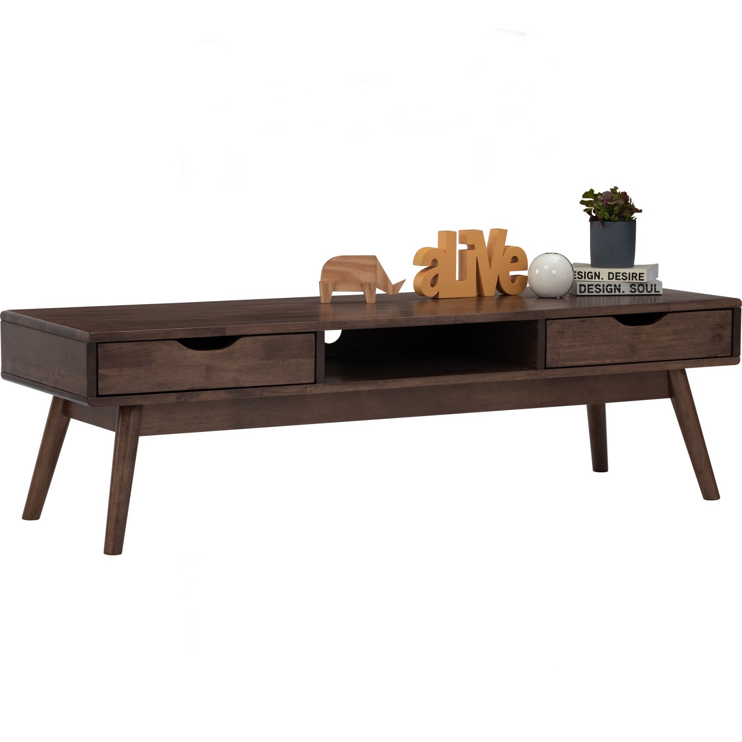 Lamar 1.5M TV Cabinet in Cocoa colour.