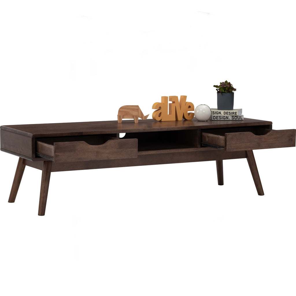 Lamar 1.5M TV Cabinet in Cocoa colour.