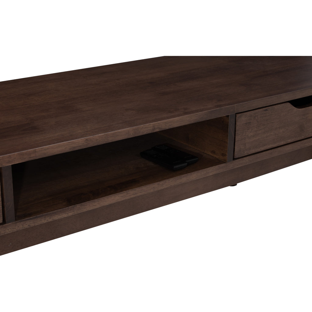 Lamar 1.5M TV Cabinet in Cocoa colour.