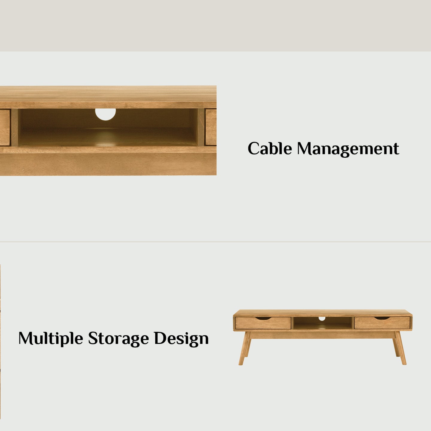 Lamar 1.5M TV Cabinet in Cocoa colour.