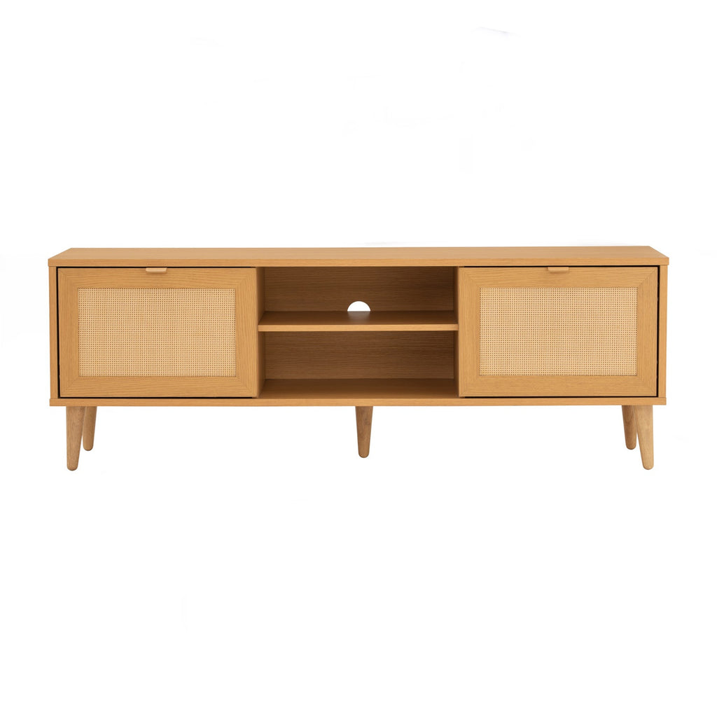 Dudley 1.5M TV Cabinet in Natural colour leg, Oak colour body.