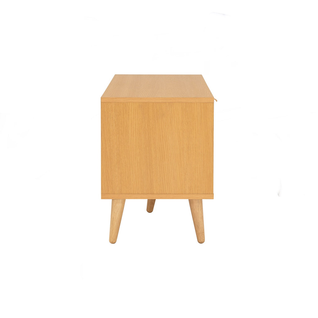 Dudley 1.5M TV Cabinet in Natural colour leg, Oak colour body.