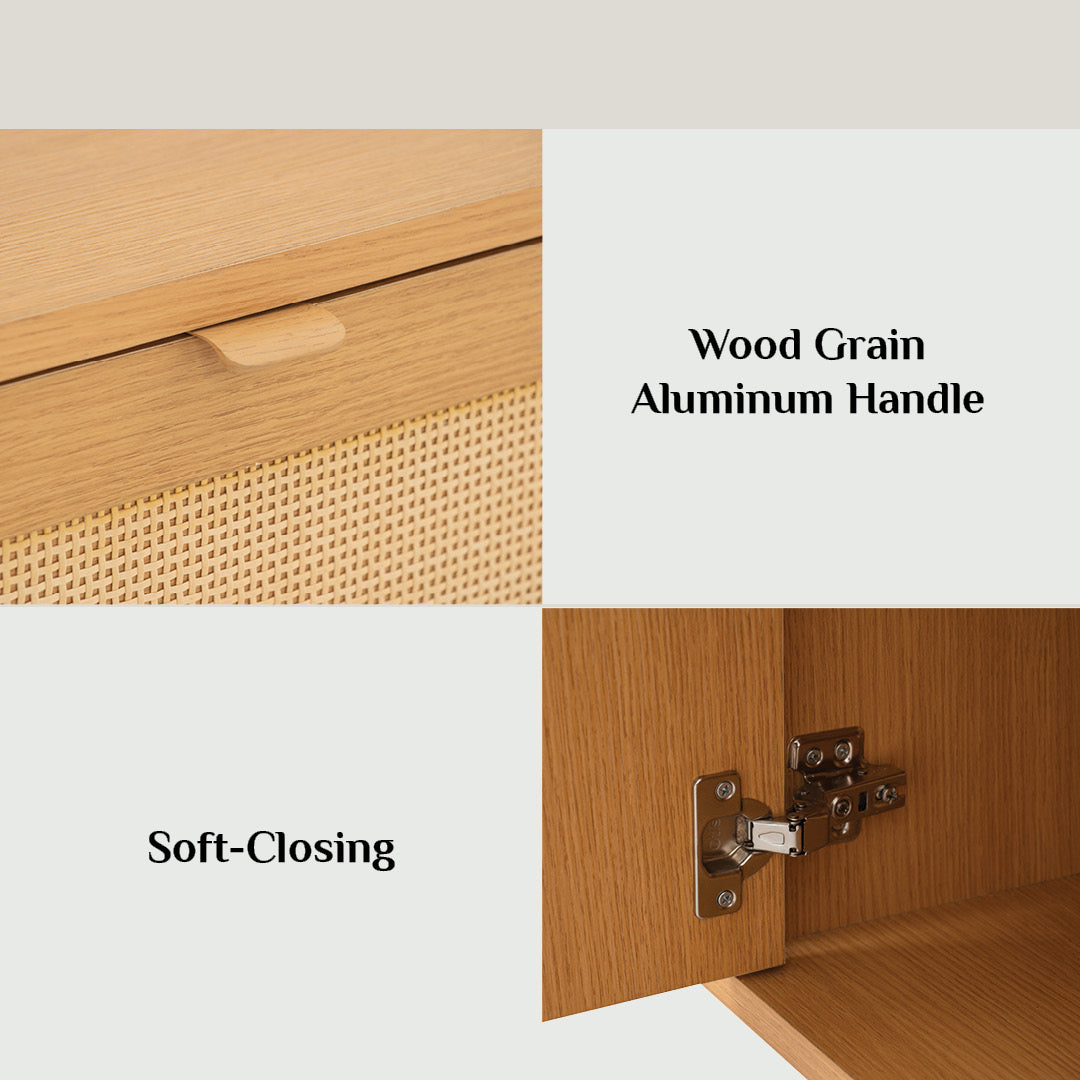 Dudley 1.5M TV Cabinet in Natural colour leg, Oak colour body.