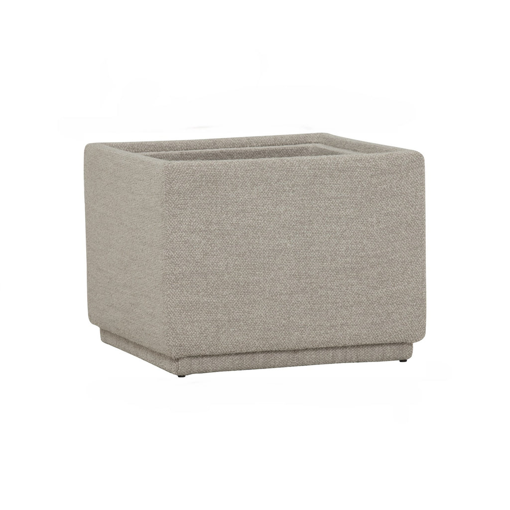 Kato ottoman with storage with Black colour leg, Beige colour Ruby fabric