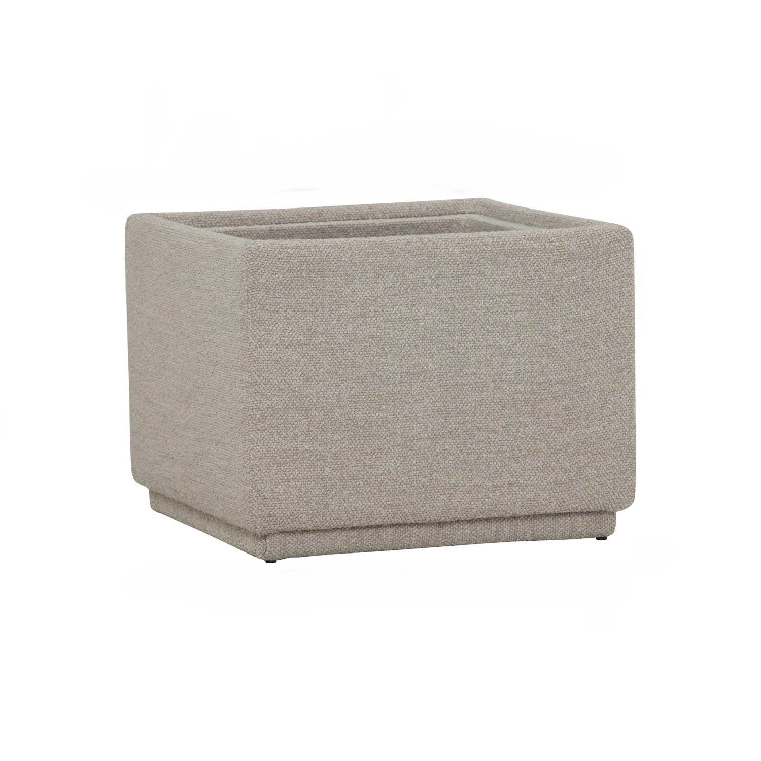 Kato ottoman with storage with Black colour leg, Beige colour Ruby fabric