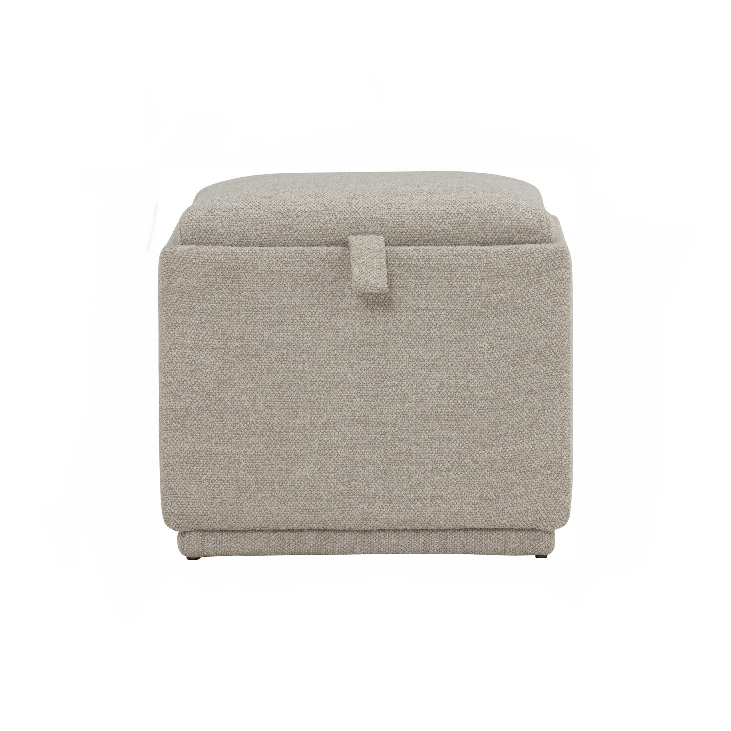 Kato ottoman with storage with Black colour leg, Beige colour Ruby fabric